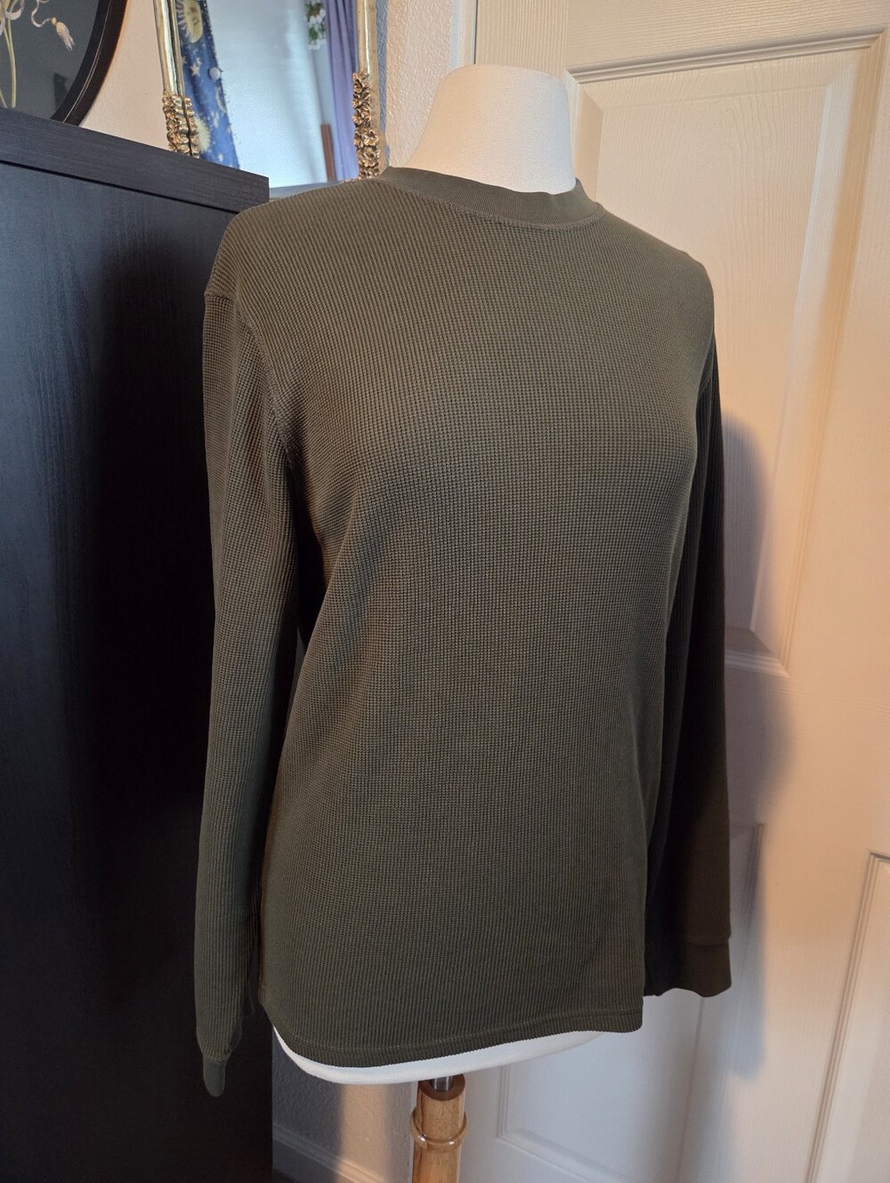 Levi's Olive Green Crewneck Long-Sleeve Sweater